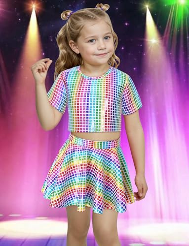 Set Falda y Top Brillante para Niñas Happy Cherry miniatura 3