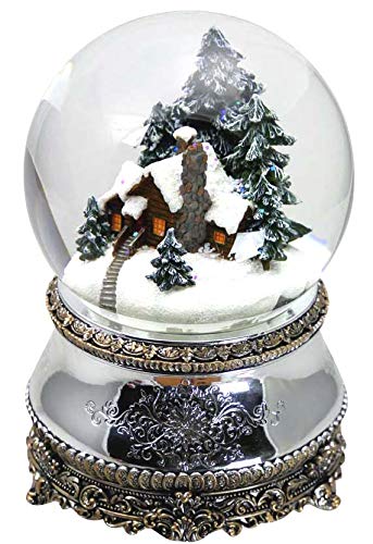 Mmm GmbH, Le Monde de la Boîte à Musique, 857790 Boîte à Musique Boule de Neige Musicale Maison enneigée