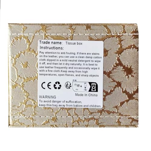 Paper Holder,Attractive Sturdy Space Tidier Case Napkin Leather Holder Car Automotive Decoration Package Content Leather Household Office Tissue Box Paper Holder,Rectangular Tissue (1 PCS Gold) - Cosy Home Interiors Paper Holder,Attractive Sturdy Space Tidier Case Napkin Leather Holder Car Automotive Decoration Package Content Leather Household Office Tissue Box Paper Holder,Rectangular Tissue (1 PCS Gold) - Image 11