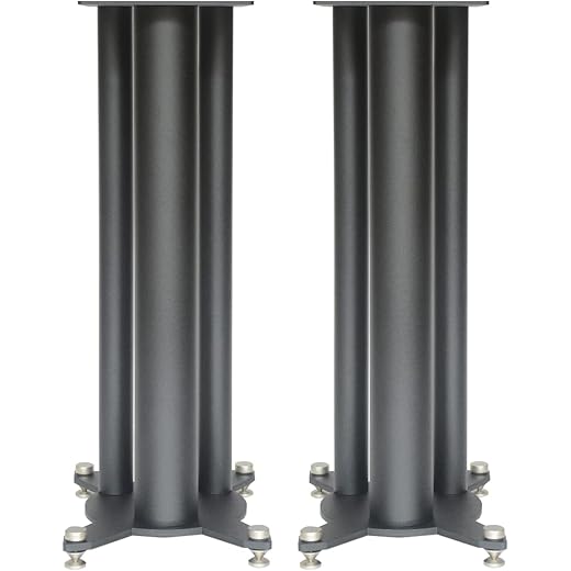 SAFWE FIRE Tri Column Bookshelf Speaker Stands Universal Fl