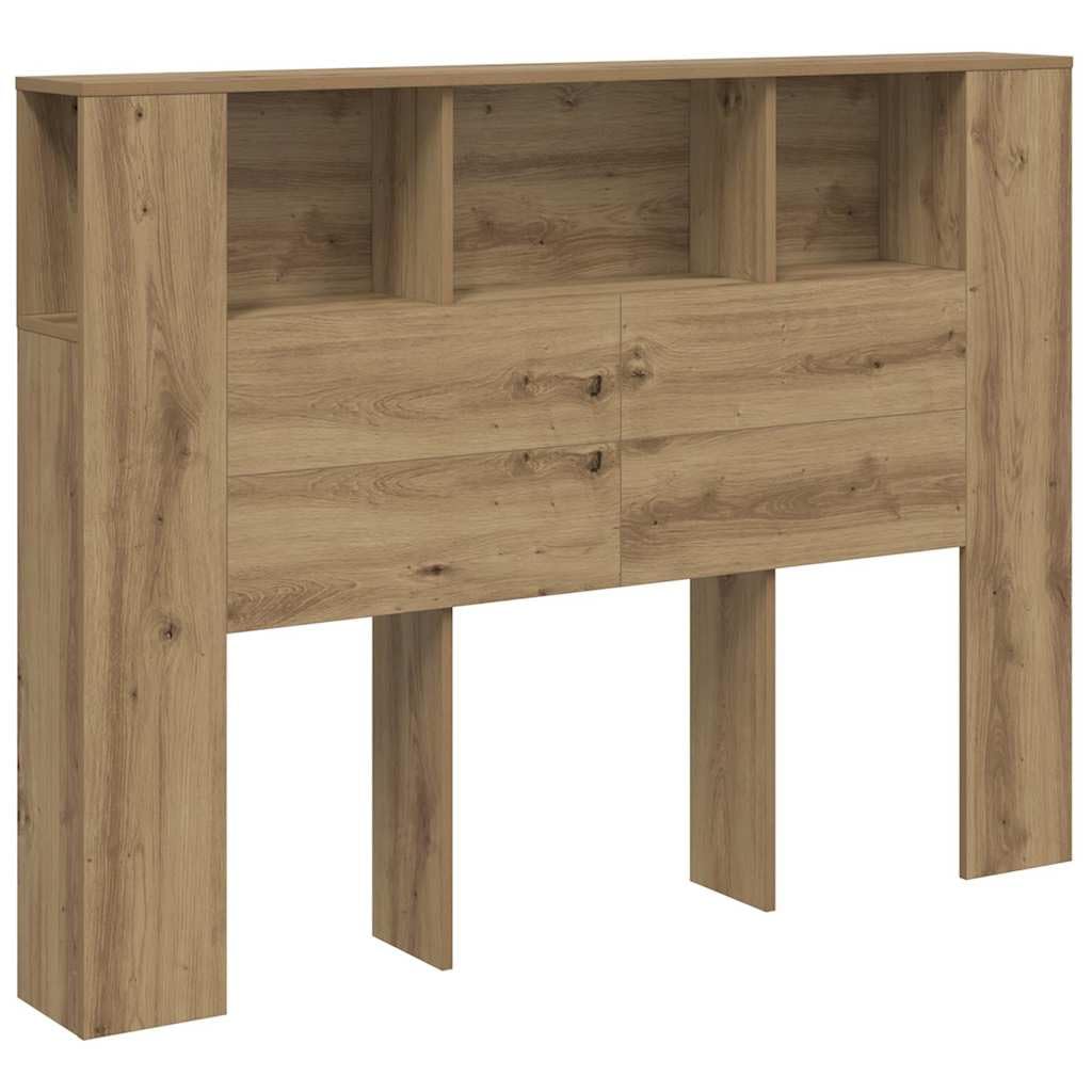 vidaXL Headboard Cabinet Artisan Oak 140x18.5x102.5 cm Engineered Wood โ image 1