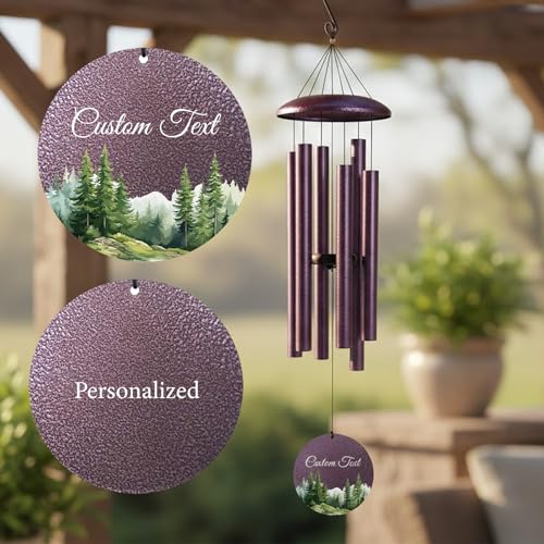 Image of Personalized Wind Chimes 30 /36 /45 inch for Memorial Retirement Birthday, Personalized Gifts for Mom Dad, Deep Tone Wind Chimes for Outside, Retire 2026 Gifts for Boss