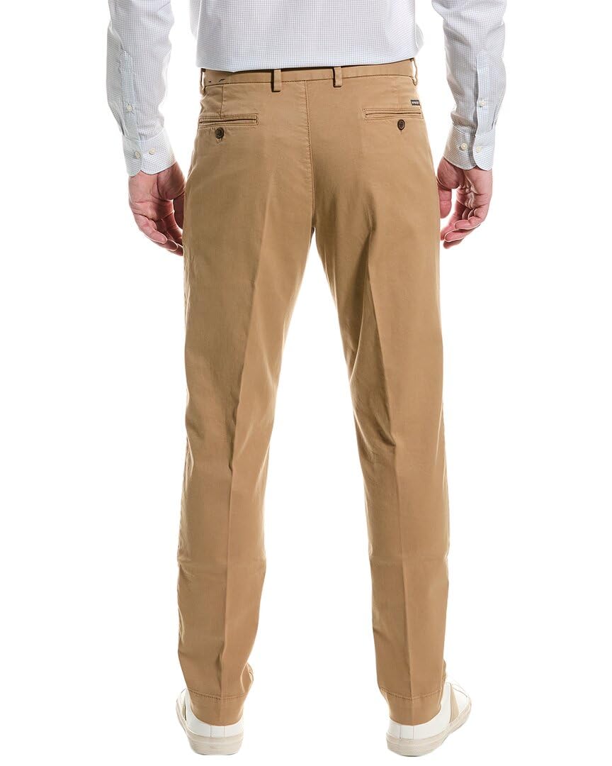 Brooks Brothers Elliot - Pantalones chinos teñidos con parte delantera plisada para hombre, ajuste tradicional