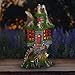 Exhart Solar Illuminating Woodland Tree House, Fairy Garden Décor, Cottage w/Stone Steps, Moss and Window Details, Weather-Resistant Resin, 7