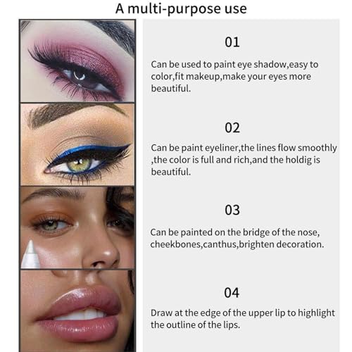 Colorful Eyeliner, 5PCS Eyeliner Pencil, 5 Colors Waterproof miniatura 6