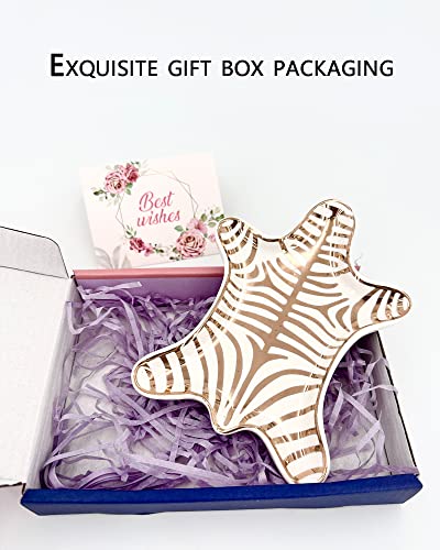 Aecllcea Jewelry Tray For Birthday Gifts For Women, Mothers Day Gifts For Mom, Earring Key Organizer For Friend Gifts For Women, Sister Gifts, Mom Birthday Gifts. (Gold) #TOP1