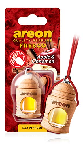 Image of AREON Fresco FRTN21 Hanging Car and Home Air Freshener, Apple & Cinnamon (Pack of 3)