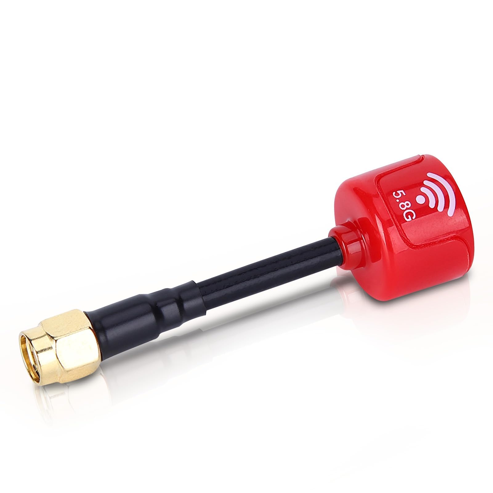 5.8Ghz 3dBi RHCP High Gain Antenna, 5.8Ghz 3dBi RHCP Directional Antenna Lollipop Mini Antennas with Improved Signal Transmission for FPV Racing Drone RC Parts (RPSMA Inner Hole-Red)