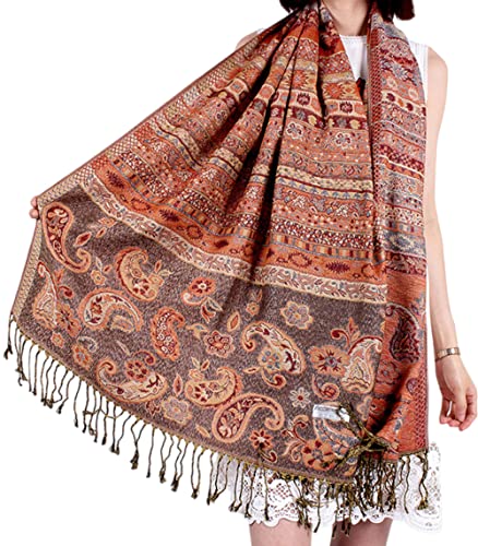 Écharpe pashmina mosaïque cachemire gris, le cadeau idéal - 2