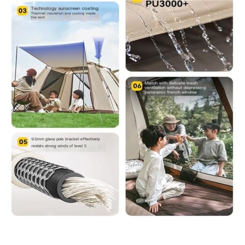 Carpa automática portátil para camping 2 personas miniatura 5