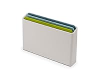 Joseph Joseph Duo 3-Piece Colour Coded Chopping Board Set with Slimline case for organised Storage&comma; Opal