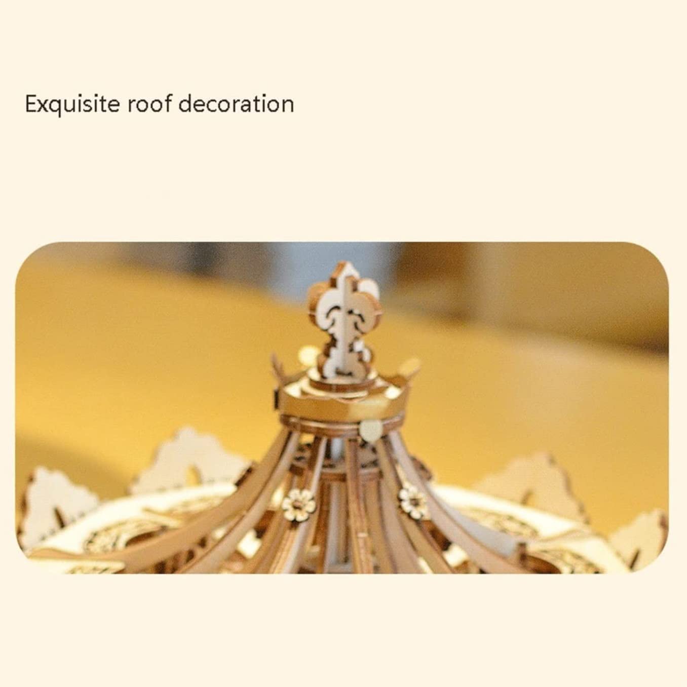 Carillon Carillon A Giostra in Legno Creativo per Fidanzata Fidanzato Uomo Donna Famiglia Decorazioni Natalizie Fai da Te Scatola Musicale