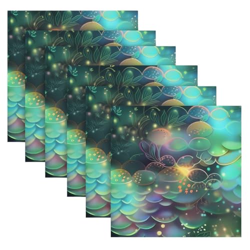 Servilletas de tela multicolor 20 x 20 pulgadas pack 6 miniatura 2