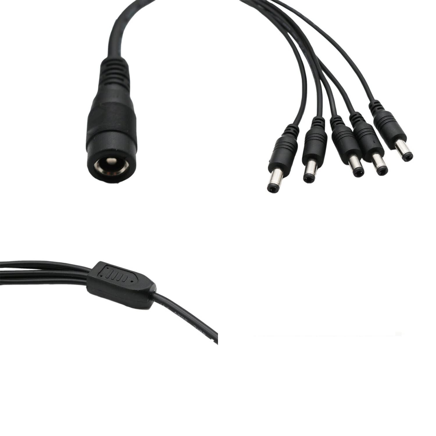 Splitter Per DVR E Telecamere Sdoppiatore Alimentatore DC 5 Canali Per Telecamere CCTV - 1 Ingresso A 5 Uscite, Cavo 40 Cm Tunic Ps5