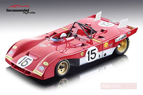 Tecnomodel TMD1861C Ferrari 312 PB N.15 DNF Monza 1971 ICKX-REGAZZONI 1:18 Compatible con
