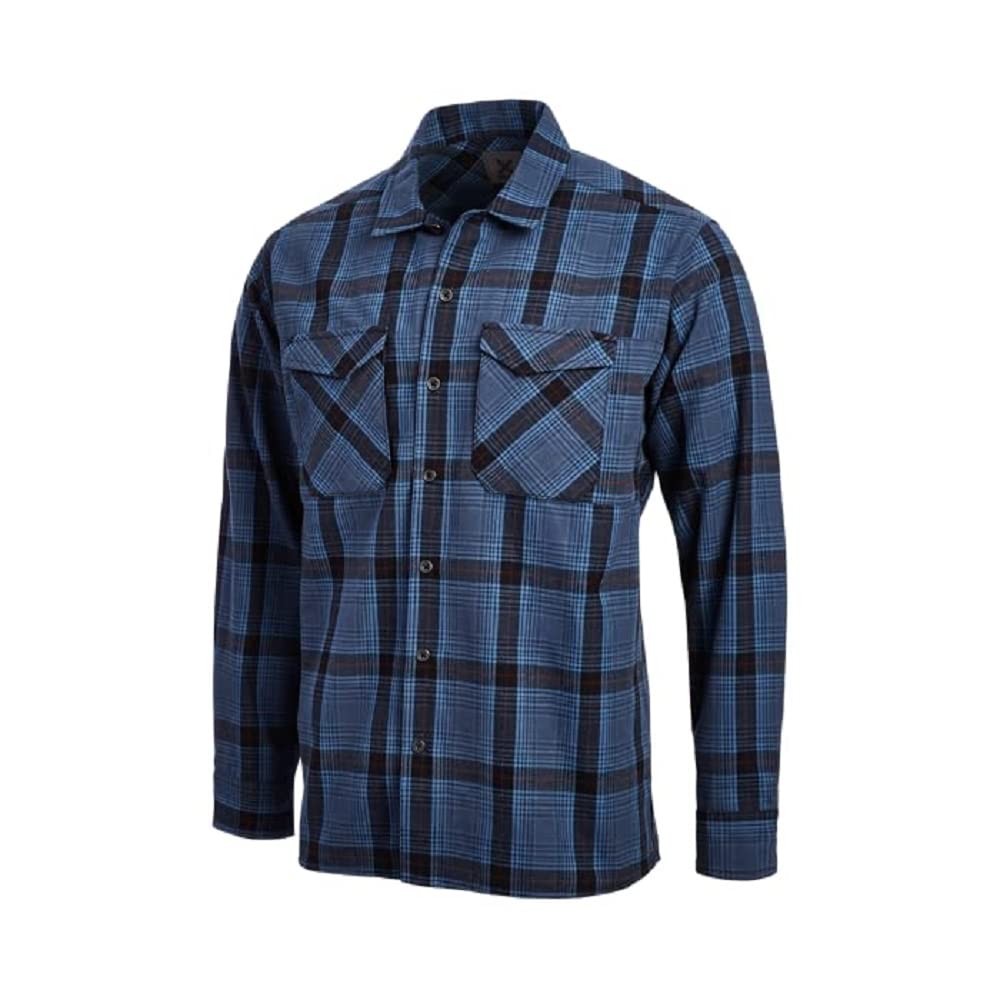 VertxCanyon River Mens Tactical Flannel Shirt Long Sleeve Outdoor Work Shirts with Pockets, Tactical Operations Gear