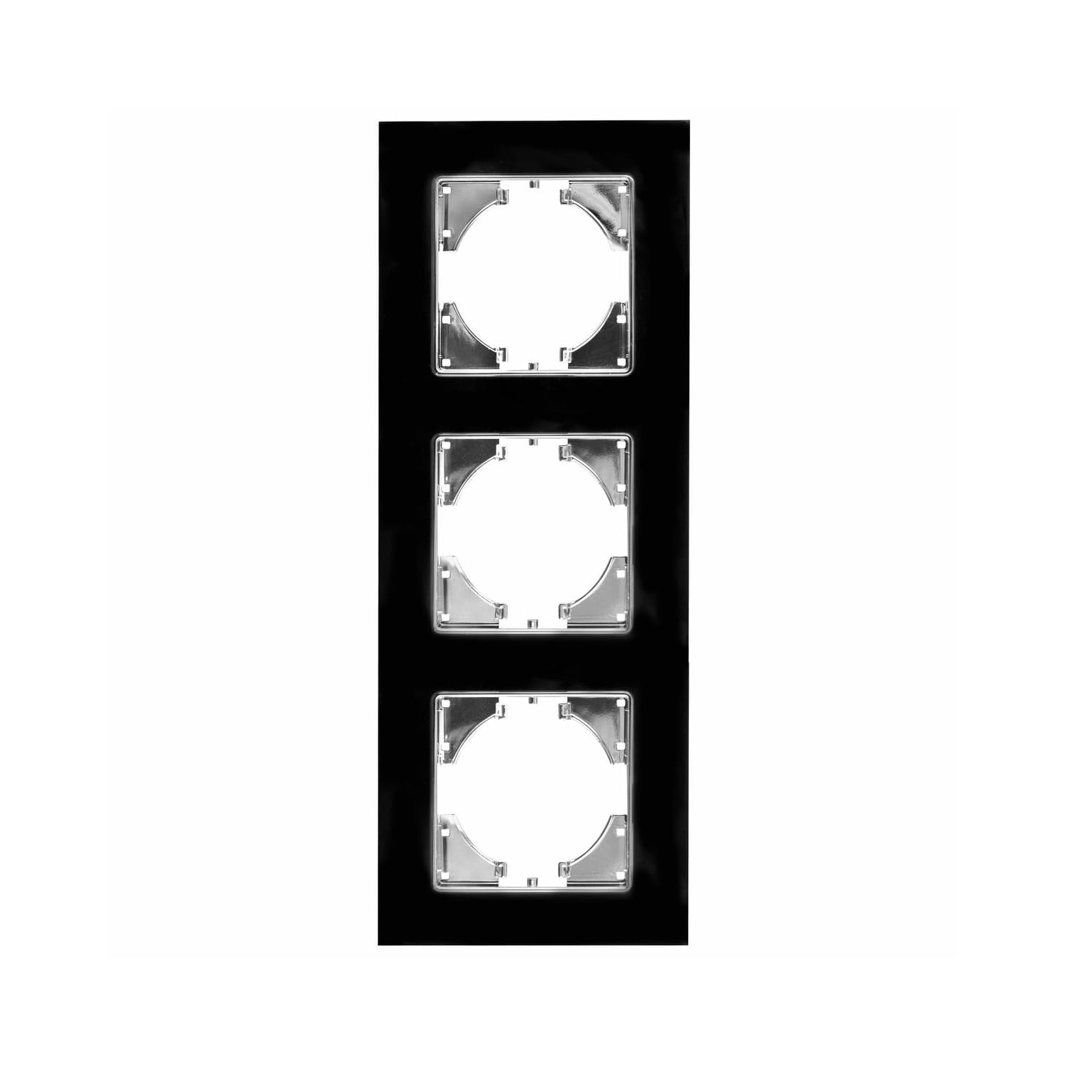 Cadre 3 éléments S-EMPOT en verre noir horizontal design élégant