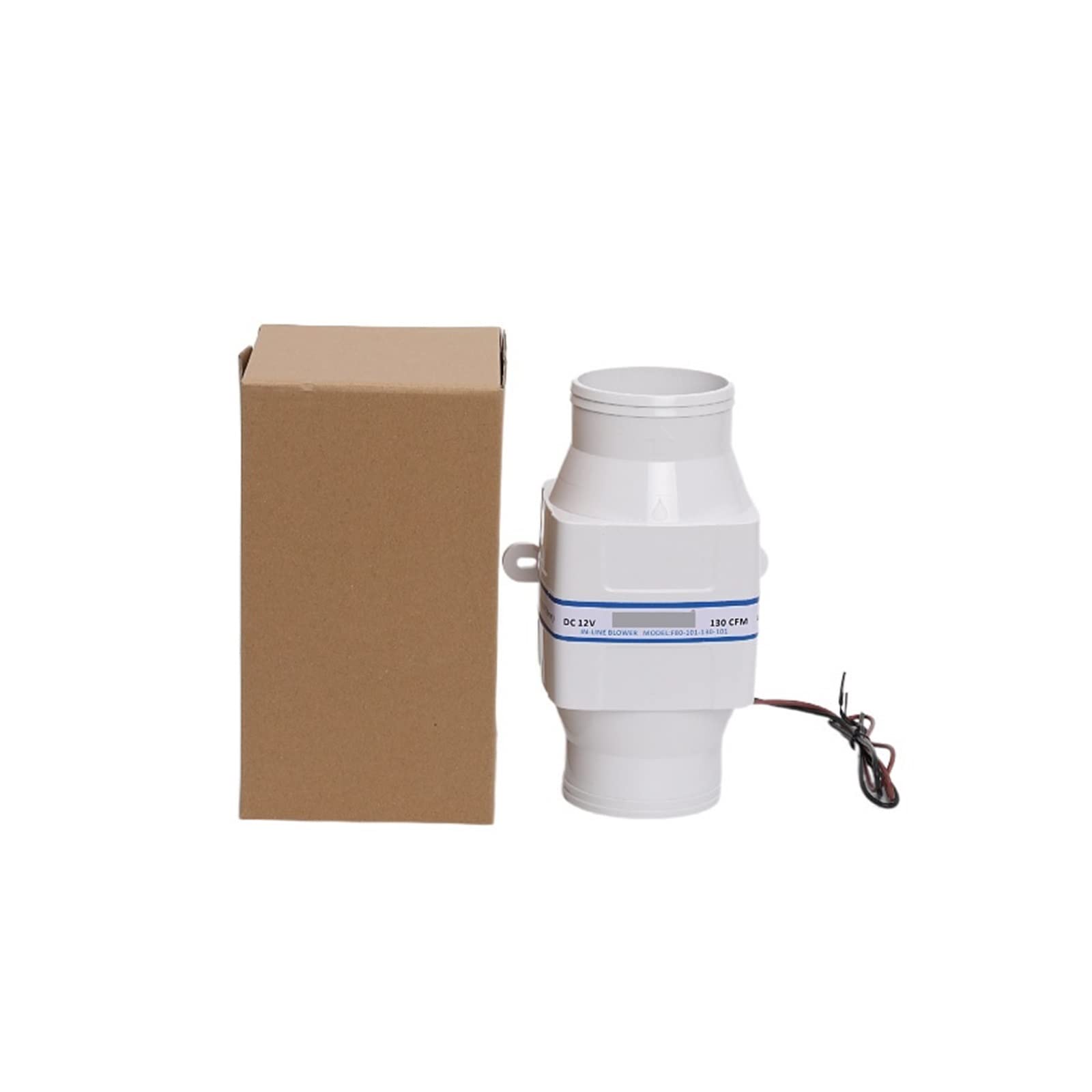 Ventola Aspirazione, 12V/24V DC Elettrico 3 Pollici Dritto 130CFM Aspiratore Muto Yacht RV Cucina Cabina Aspiratore(24V)