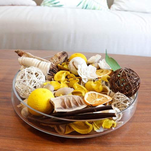 Qingbei Rina Potpourri Bags,Lemon/Citrus/Thyme Potpourris Bowl Filler,Yellow Decorative Pot pourri Dried Flowers,Home Fragrance Sachet, Vase Fillers(20 oz)