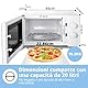 COMFEE’ Mikrowelle Weiß, 20 Liter, 700 W, 5 Leistungsstufen, Schnellauftaufunktion, manueller Timer, kompaktes Design - CM-M202CC(WH)