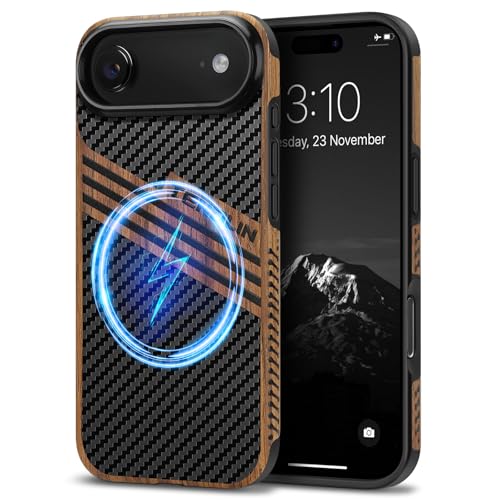 Coque Magnétique iPhone Air l'Élégance Naturelle du Bois Stripes