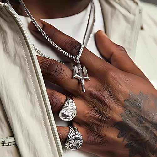 Image of Trishul Pendant Necklace, Stainless Steel For Men Women Unisex