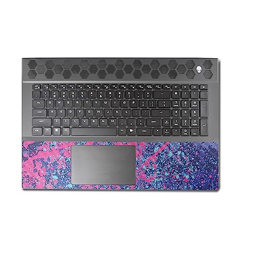 Image of MightySkins Carbon Fiber Skin Compatible with Alienware M18 R1 (2023) Full Wrap Kit - Vibrant Splatter | Protective, Durable Textured Carbon Fiber Finish | Easy to Apply | Made in The USA