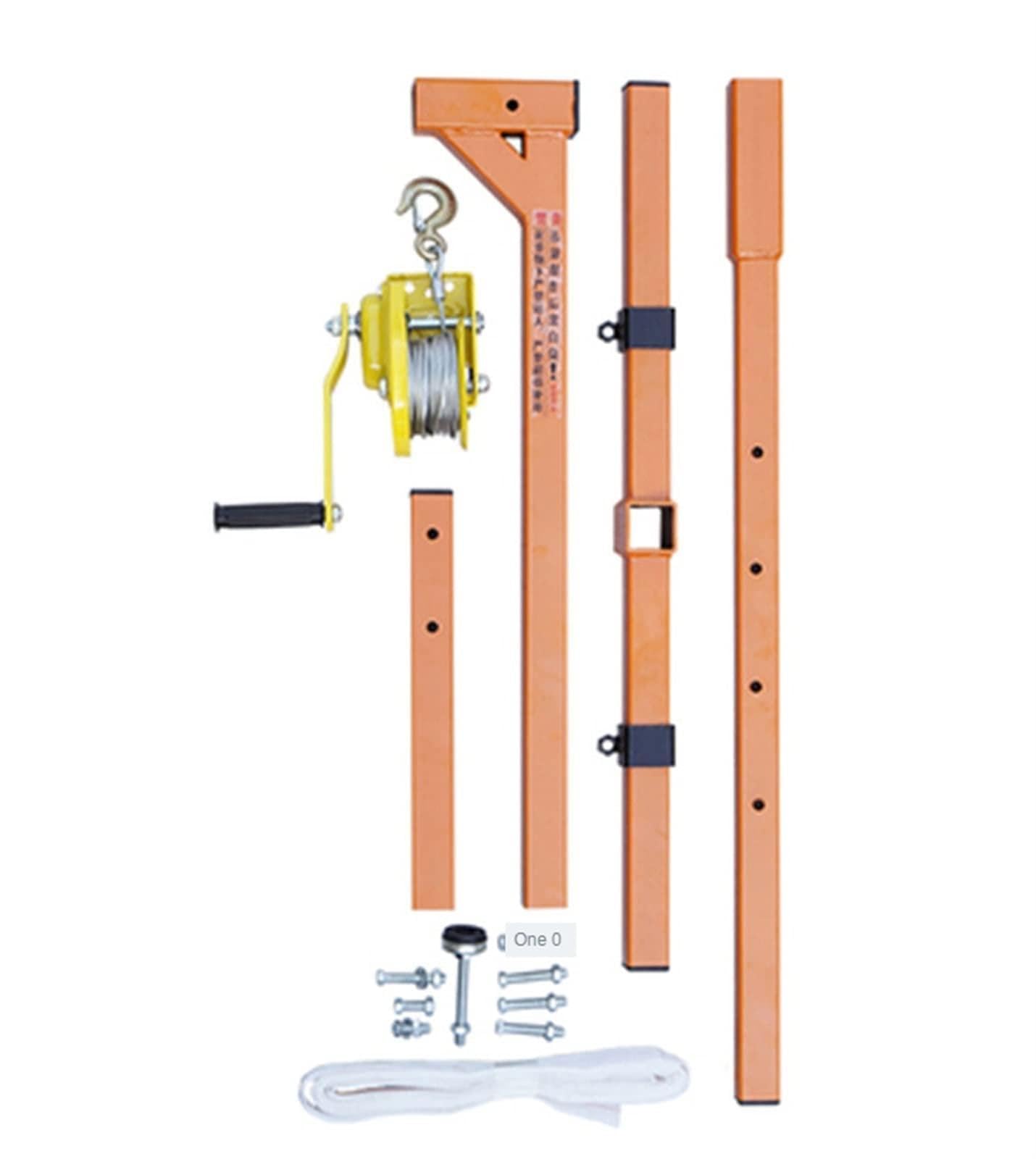 icVantA Air Conditioner Outside Installation Lifting Tool, 10/15/20m Lifting Tool Crane, Folding Self-Locking Manual Winch (Color : Without Winch) (Rope 10 Meter)