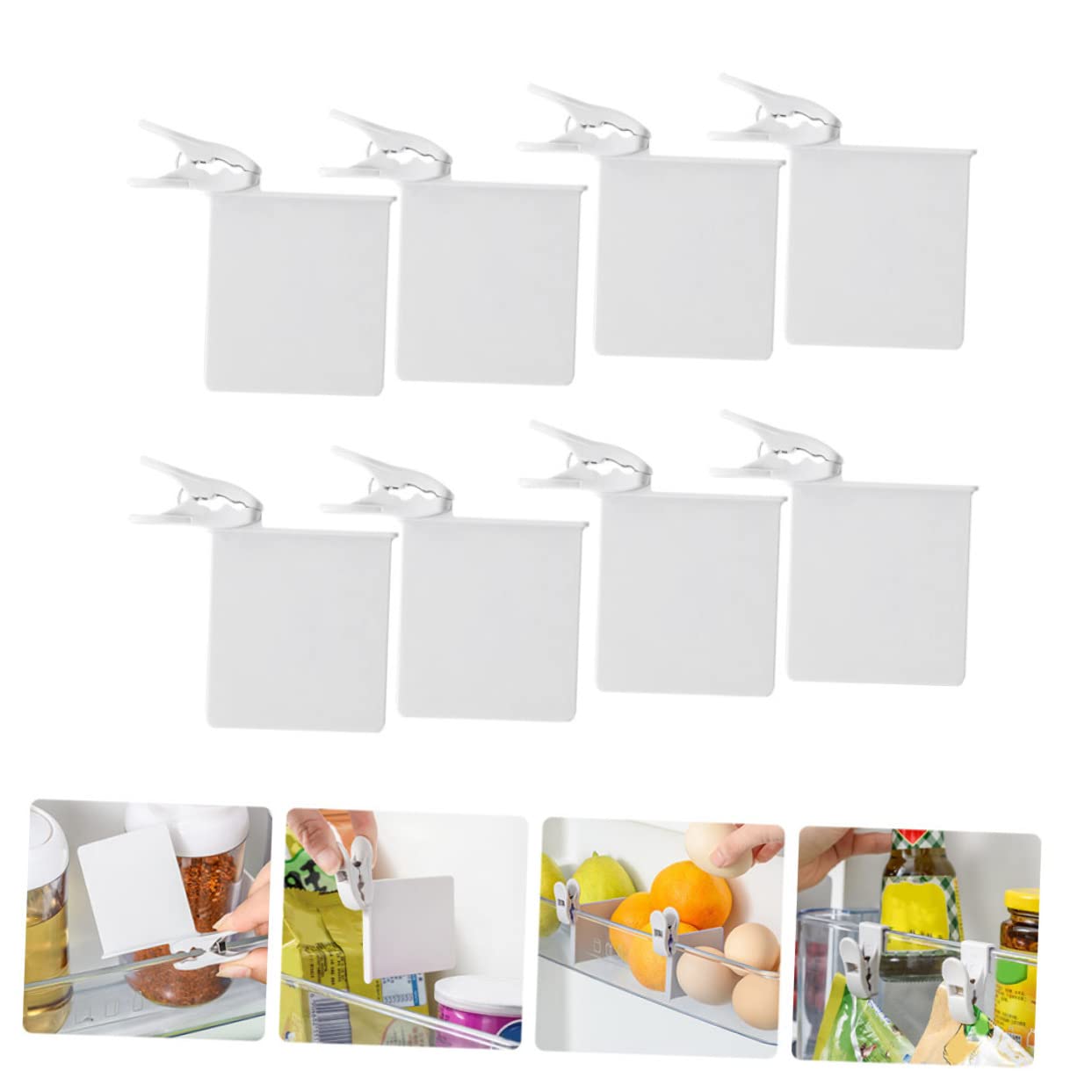 Alipis Divisori Frigorifero Congelatore 8 Pezzi in ABS Compatti e Resistenti Separatori per Uso Quotidiano Organizzatori Pratici per Cucina Freezer e Frigoriferi