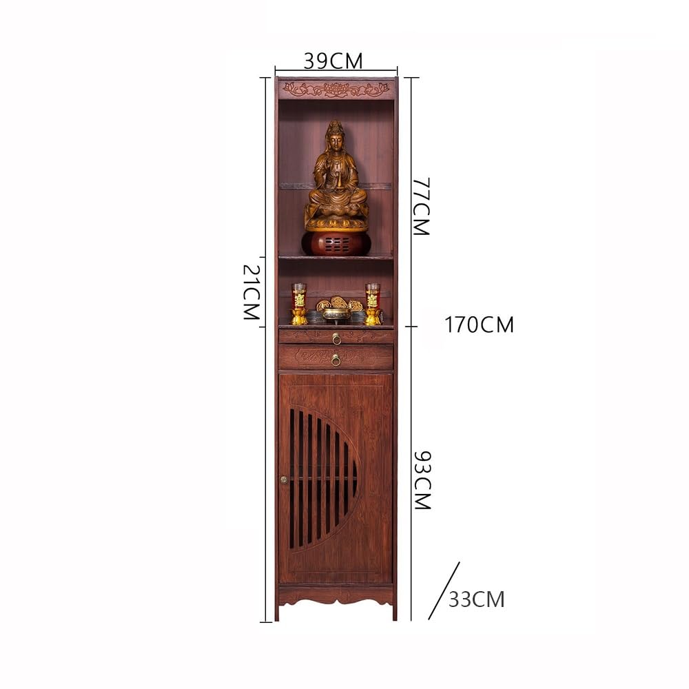 Mesa de Altar China Mueble de Altar con Puertas Madera Maciza | Escritorio de adoración
