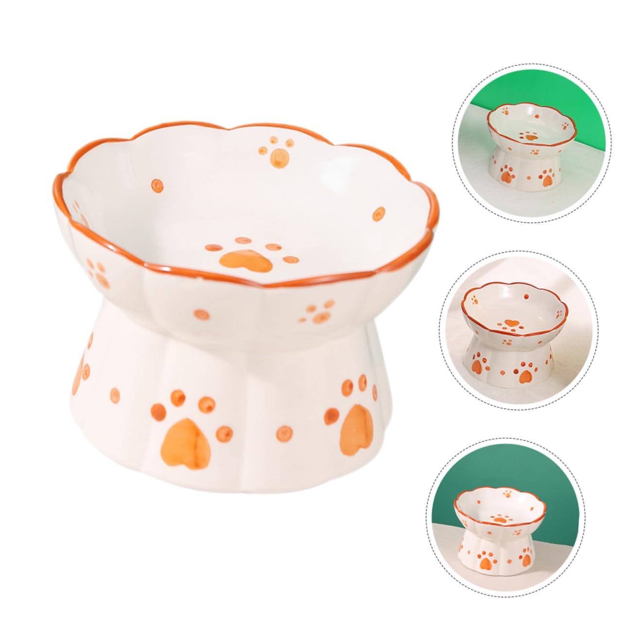 Supvox 2stücke Kerntyp Ergonomischer Katzenfutternapf Keramik Mit Erhöhtem Design Für Bequemes Fressen Und Trinken Für Katzen Und Kleine Hunde