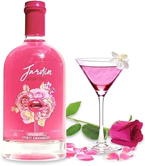 Premium Rose Infused Cocktail Enhancer / Mixer for Champagne, Spirits & Mocktails, Made with Flowers, Low Sweetness, All Natural, 15 Servings, Non-GMO, No Preservatives, Aromatic, KETO/Skinny