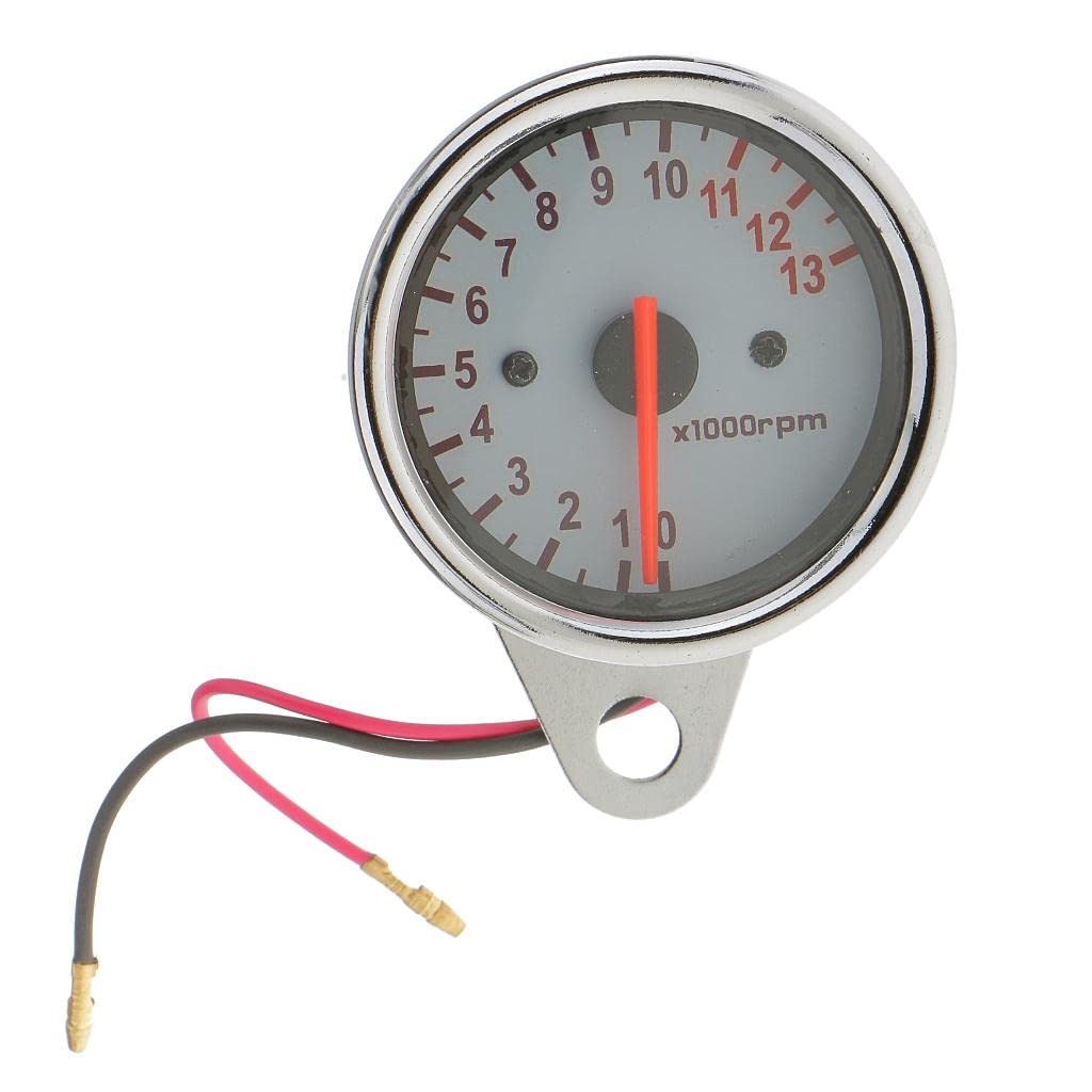 VMS INDIA 12V Universal Motorcycle 0-1300 RPM Tachometer Tacho Gauge for Yamaha-image-25
