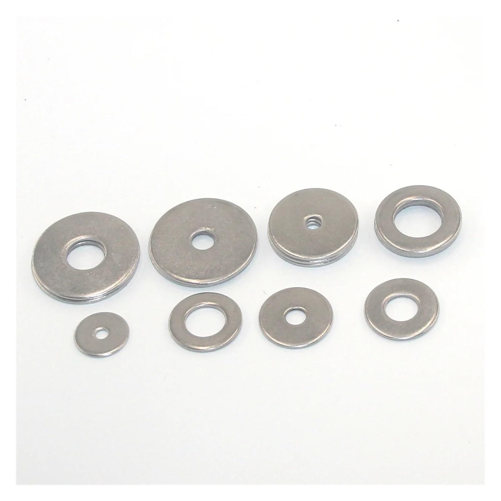 Assortiment de rondelles plates Rondelles de garde-boue en acier inoxydable, rondelles plates for vis et boulons, kit 100 métalliques (12 tailles M3-M12)