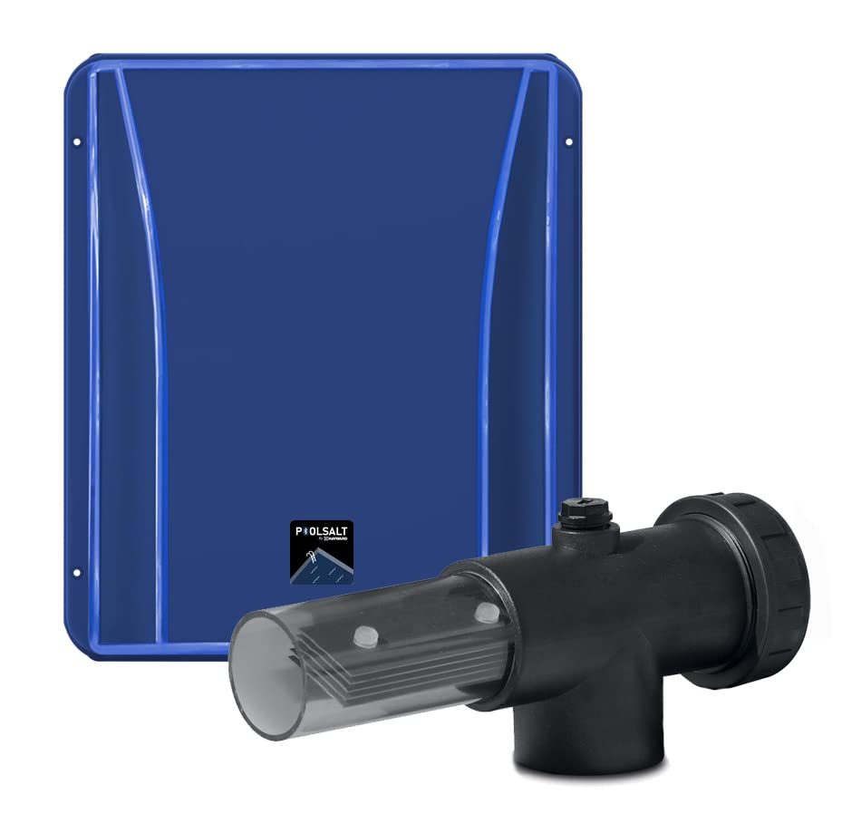 Productos Qp | Clorador Salino, Cloro Salino para Piscinas, Control Bluetooth, Detector de Gas, 5 ajustes de producción de Cloro: 20, 40, 60, 80 y 100% | Azul