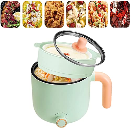 ANSNOW Separate Design Electric Hot Pot Cooker, Multi Function Tabletop Steam Cooker, Non-Stick Electric Skillet for Hotpot, Steaming Stewing and Making Soup Heatproof/with Steamer