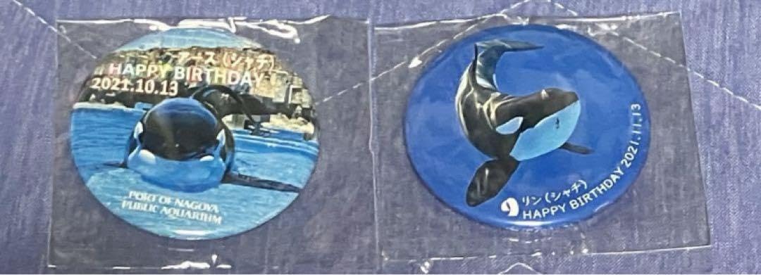 Amazon.co.jp: レア 名古屋港水族館 限定 缶バッジ シャチ2個セット