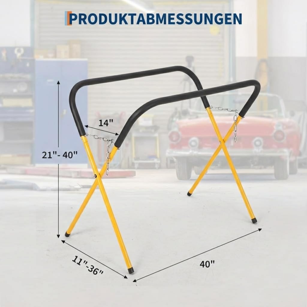 Unterstellbock Klappbarer Lackierständer Arbeitsständer 340 kg Tragkraft – Faltbarer Werkbank-Ständer Für Stoßstangen & Motorhauben – Tragbarer Montage- Und Reparaturständer Für Garage & Werkstatt
