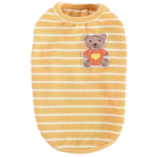 JPETTO中型犬 大型犬 Tシャツ 春夏 犬服 タンクトップ 袖なし 薄手 ドッグウェア Tシャツ メッシュ 涼しい 通気性 犬用 パジャマ 日焼き防ぐ 脱毛保護 お散歩 お出かけ25-H23060SイエローXL