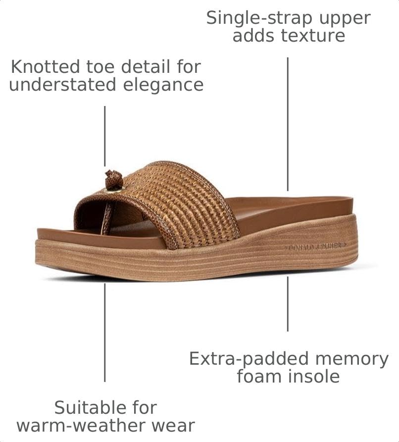 Image of Donald Pliner Women's Farrah Slide Sandals, Women's Summer Sandals, 1,25 inch Slip-On Sandals for Women