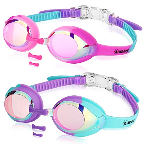 Keary 2 Pack Kids Swim Goggles Swimming Goggles for Toddler...