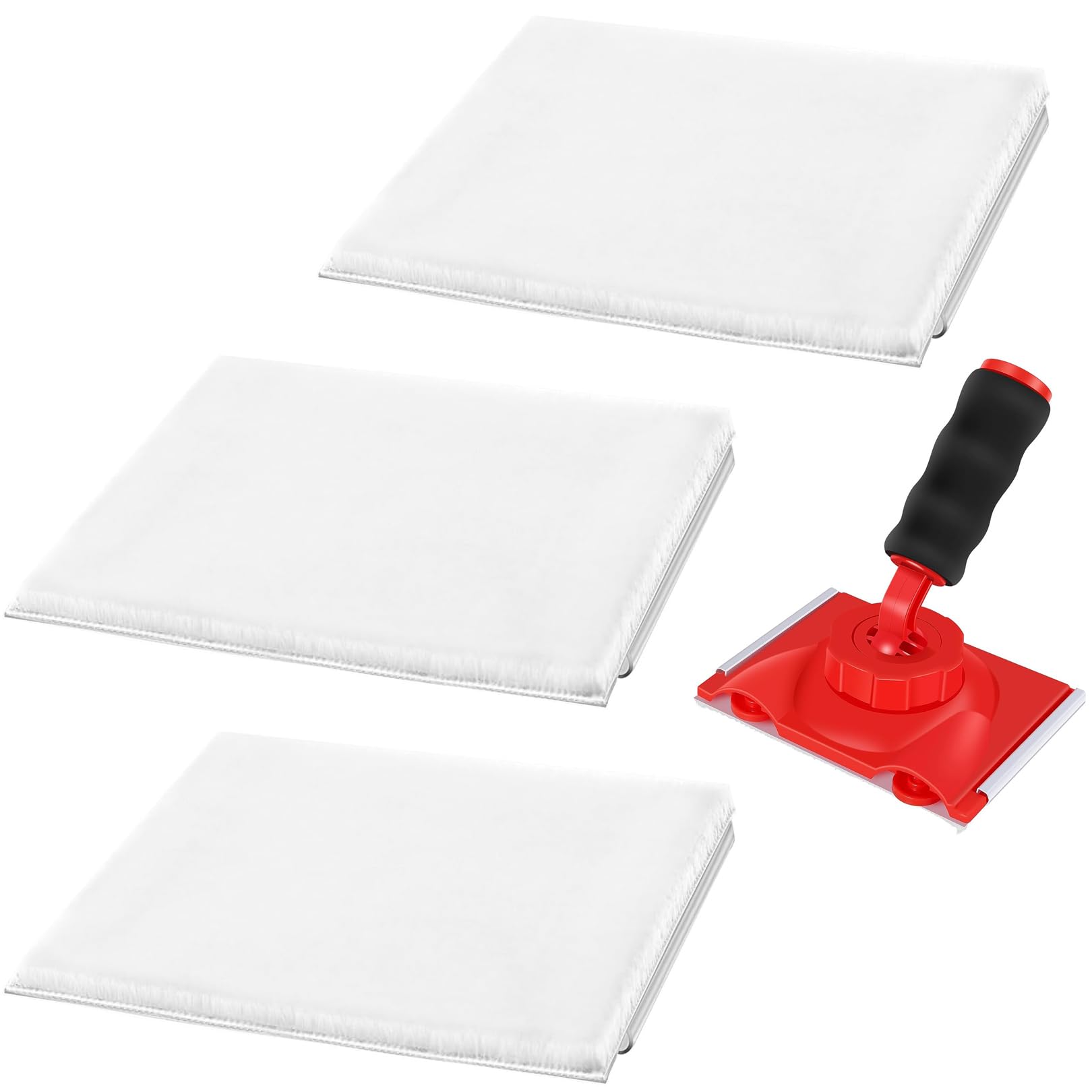 3 Pack Paint Edger Replacement Pads - Paint Pad for Paint Edger Tool, Paint Edger Pad Refills for Painting Walls Nylon, Ceilings Corner Edges Trim Painting Tool (3 Pcs)