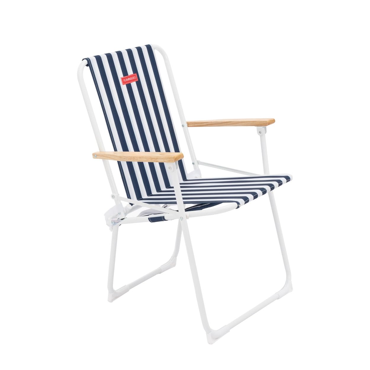 Flamingueo Silla Playa Ligera - Plegable - Asas para Transporte Tipo Mochila - Tejido Poliéster y Acero - Impermeable - Azul