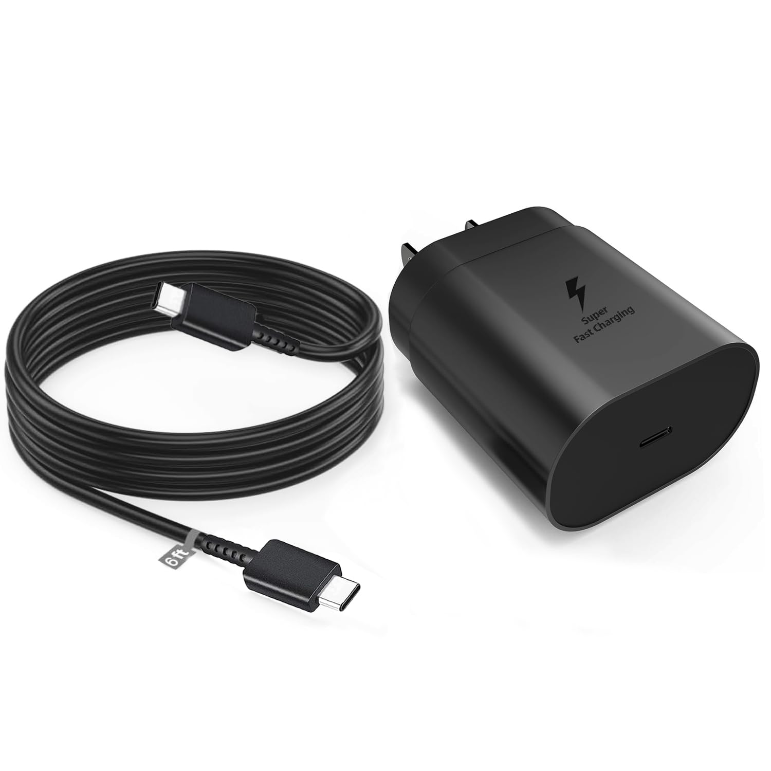 A16 5G 25W Fast Type C Charger for Samsung Galaxy A16 5G A15 5G A14 5G A35 A54 A25 A56 A26 A55 A03s Compatible with S25 Ultra S24 FE S23 S2 S21 FZ Old 6 Flip 6, Pixel 9 8 Pro 6FT Type C Charging Cable