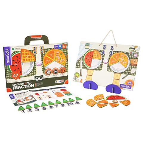 mierEdu Magnetic Pad Breakages I Designed for Beginners I Teaches Fraction Bill I Toy for Children I Magnetic Games for Children from 3 Years Cover