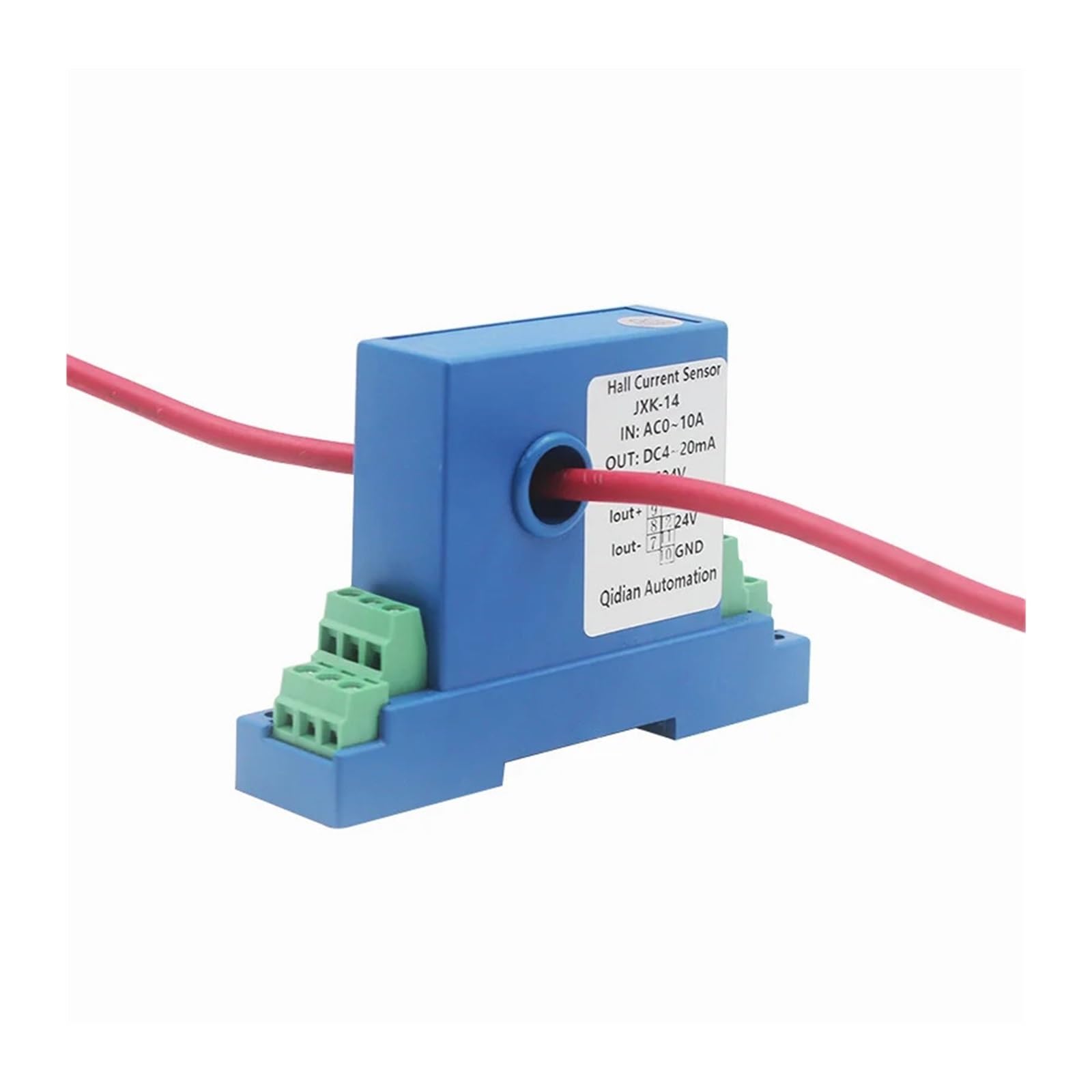 IEUMJNAT AC DC Current Transmitter 0-150A Sensor Hall Transducer 4 20ma RS485 DC24V(HOLE DIAMETER 12MM-RS485 OUTPUT)