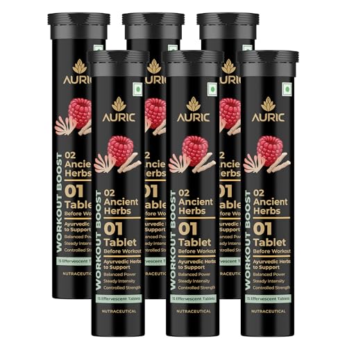 Image of Auric Workout Boost Effervescent 90 Tablets - Training Support Drink Tabs. - Raspberry Flavor | Stoke 365