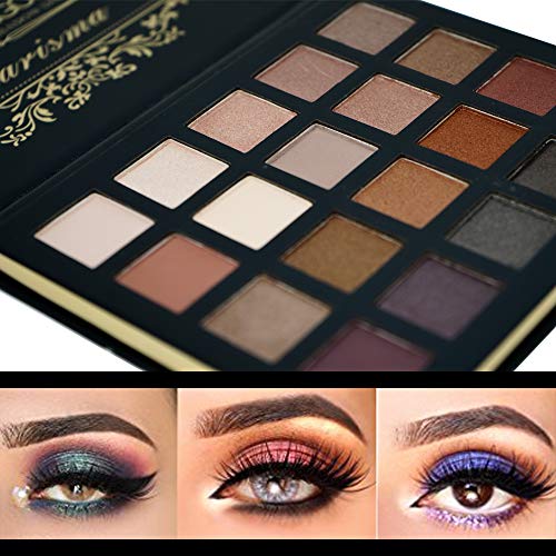 MYUANGO 20 Color Eye Shadow Make Up Palettes With 7 Pcs Make Up Brushes Set Waterproof Beads And Matte Texture Makeup Powder Easy To Color