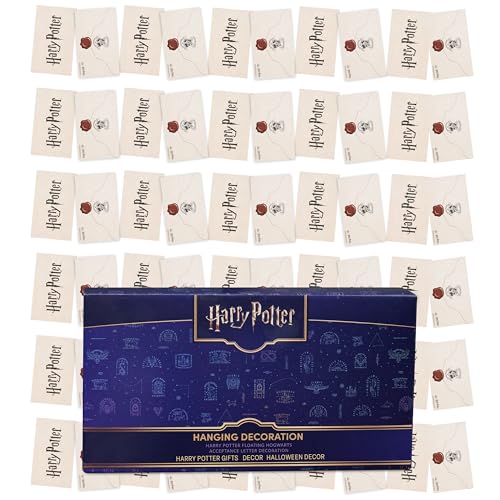 Harry Potter Hogwarts - Letras de aceptación de 60 piezas, 6 cuerdas con 10 letras cada una, guirnalda mágica para decoración de fiestas y habitaciones, regalos para fanáticos de Harry Potter