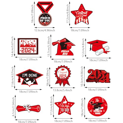 Image of Sumind 30 Pcs Graduation Party Hanging Swirl Decorations Class of 2026 Congrats Grad Supplies for 2026